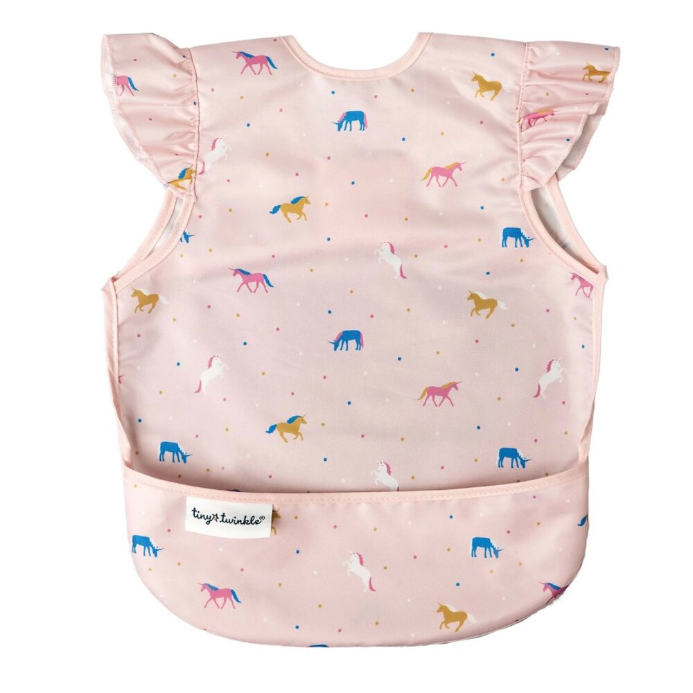 Tiny Twinkle Mess Proof Apron Bib, Size 6-24 Months